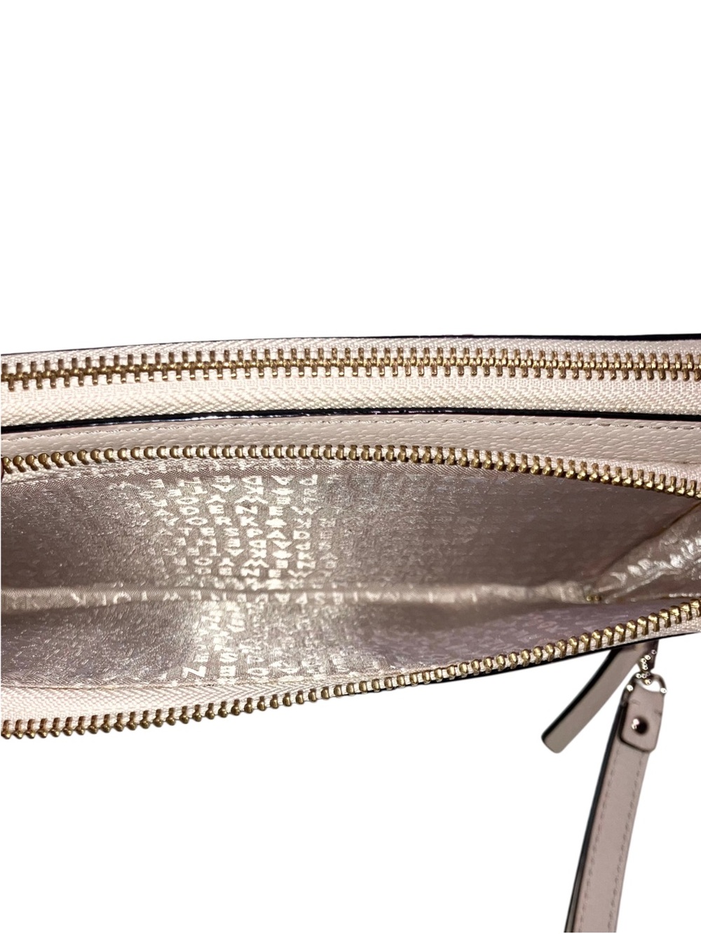 Kate Spade Continental Large Zip Around Wallet Wristlet Warm Beige Leather NWOT - Picture 4 of 7